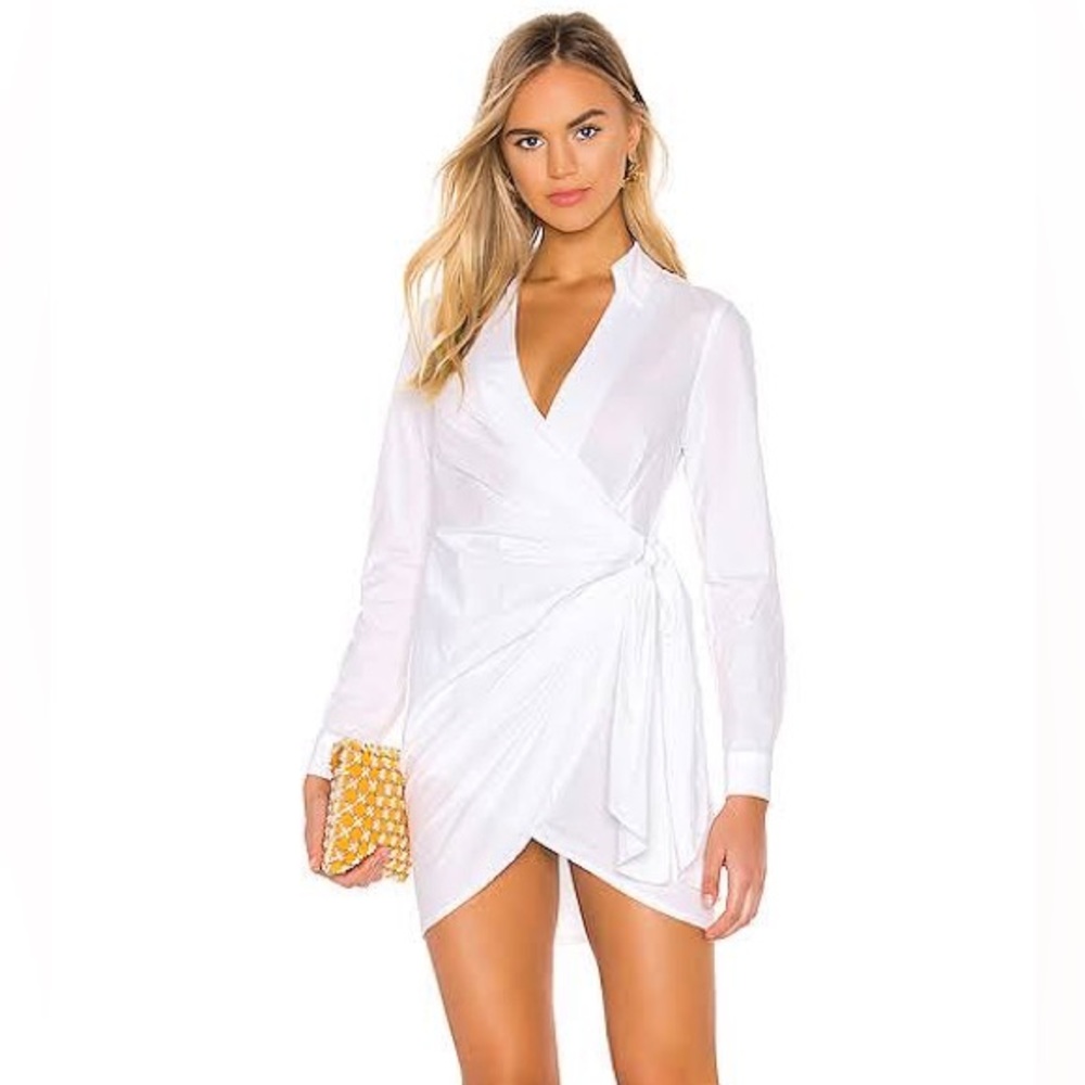 Superdown Sophie Draped Wrap Dress